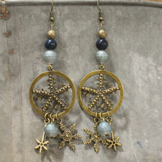 The Weather Outside Is Delightful Snowflake Charm'd Earrings