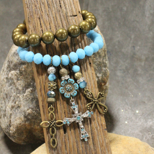 The Almighty Cross Charm'd Bracelet