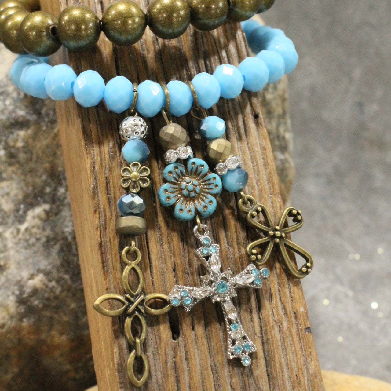 The Almighty Cross Charm'd Bracelet