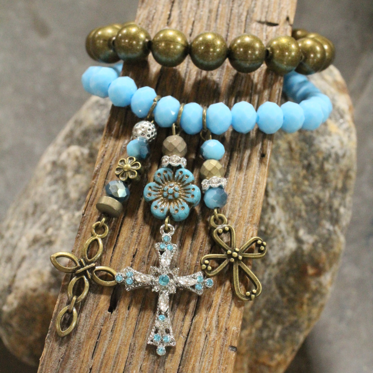 The Almighty Cross Charm'd Bracelet