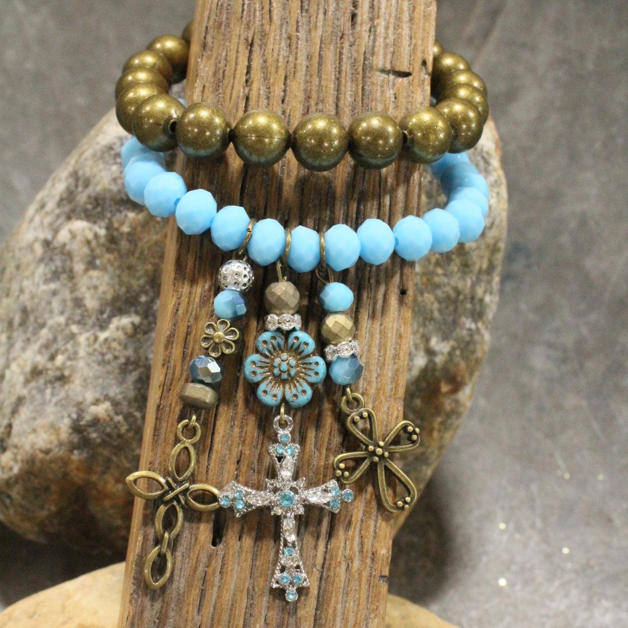 The Almighty Cross Charm'd Bracelet