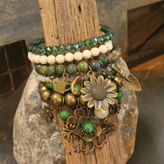 Fresh Flower Delivery Charm'd Bracelet Set