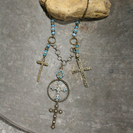 The Almighty Cross Charm'd Necklace