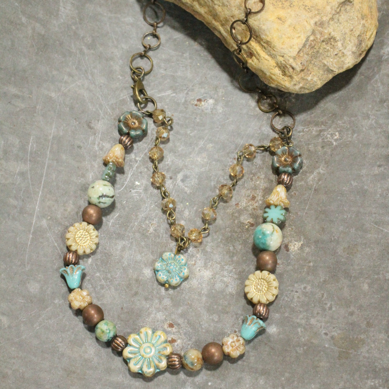 CZECH Me Out Elite Vintage Jade Layered Necklace