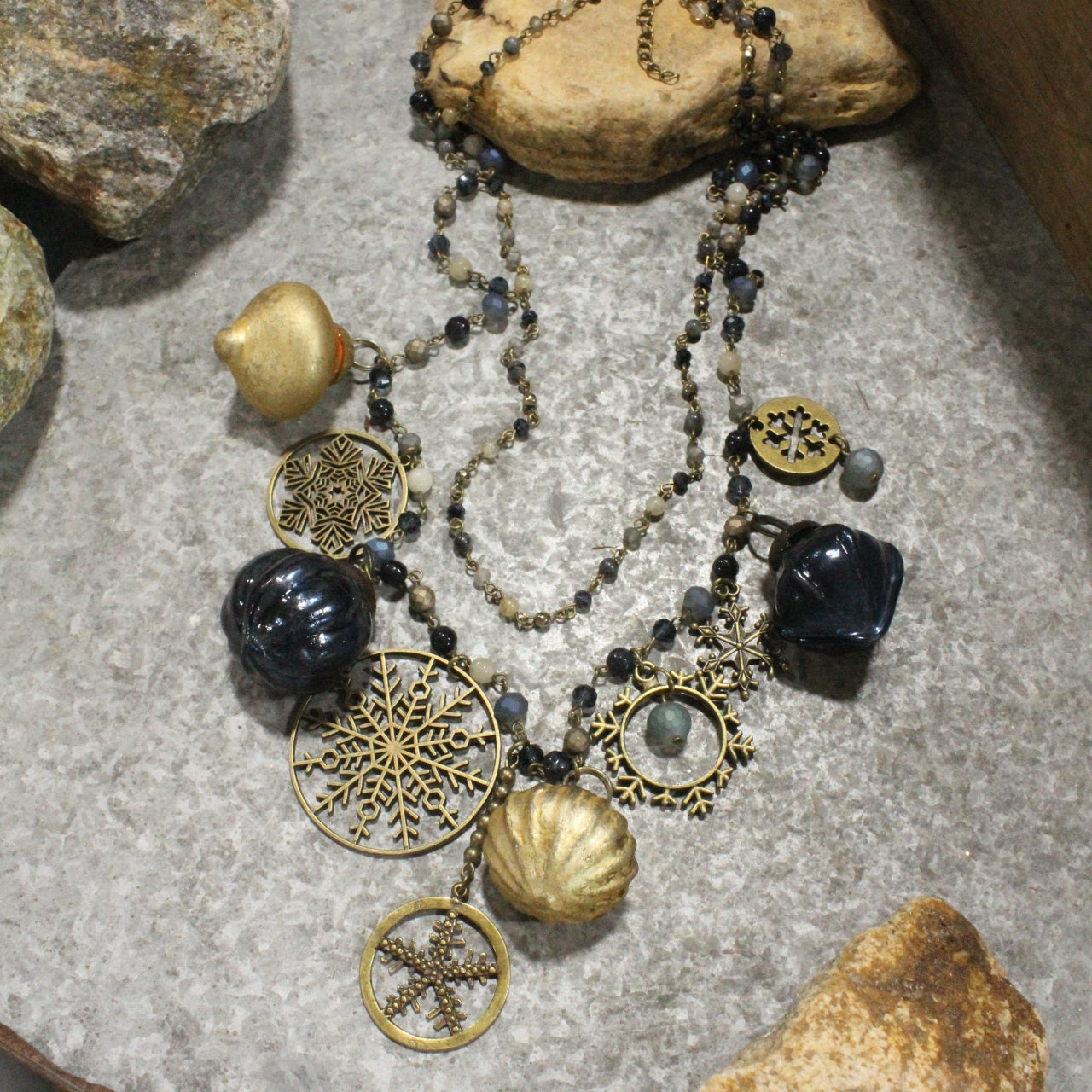 The Weather Outside Is Delightful Snowflake Charm'd Necklace