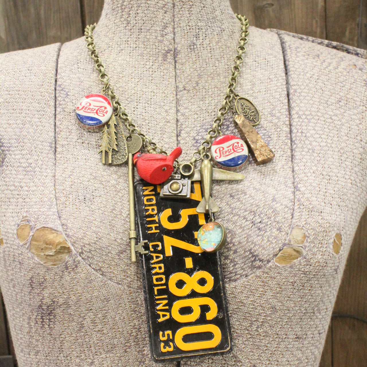 Travel Time In North Carolina Layered Necklace