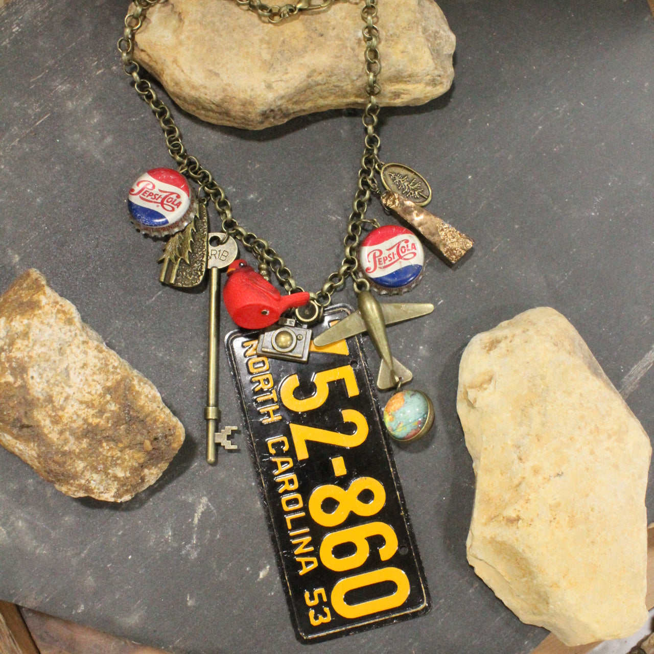 Travel Time In North Carolina Layered Necklace