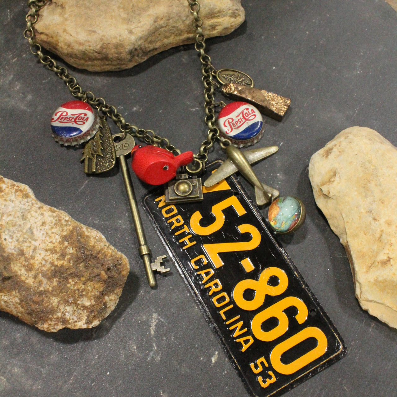 Travel Time In North Carolina Layered Necklace