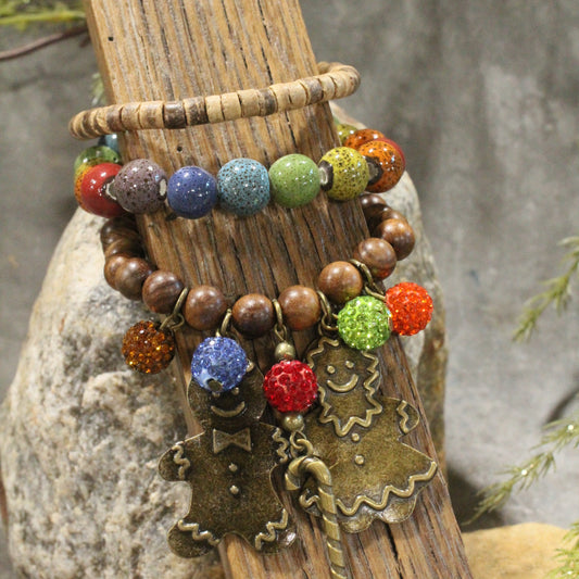 The Gingerbread Man Bracelet Set