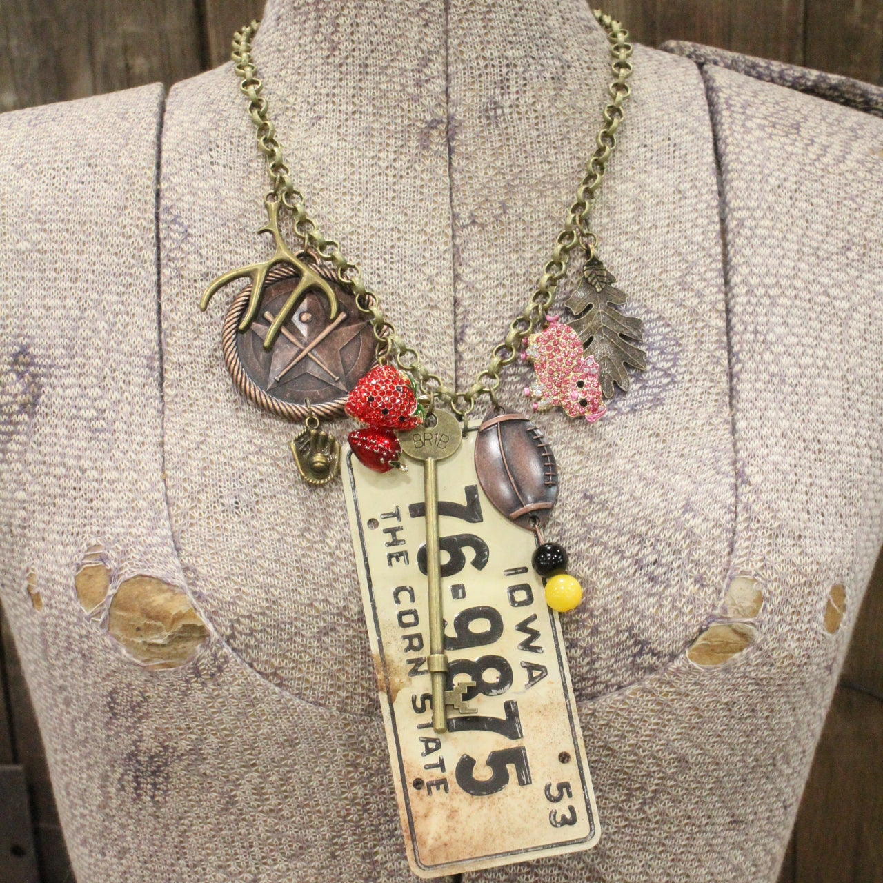 Travel Time In Iowa Layered Necklace