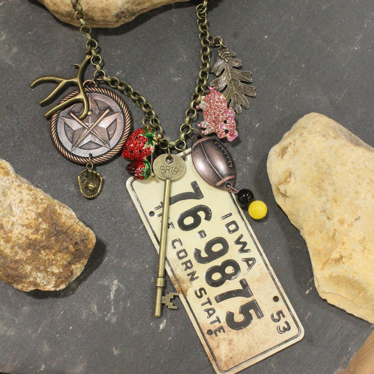 Travel Time In Iowa Layered Necklace