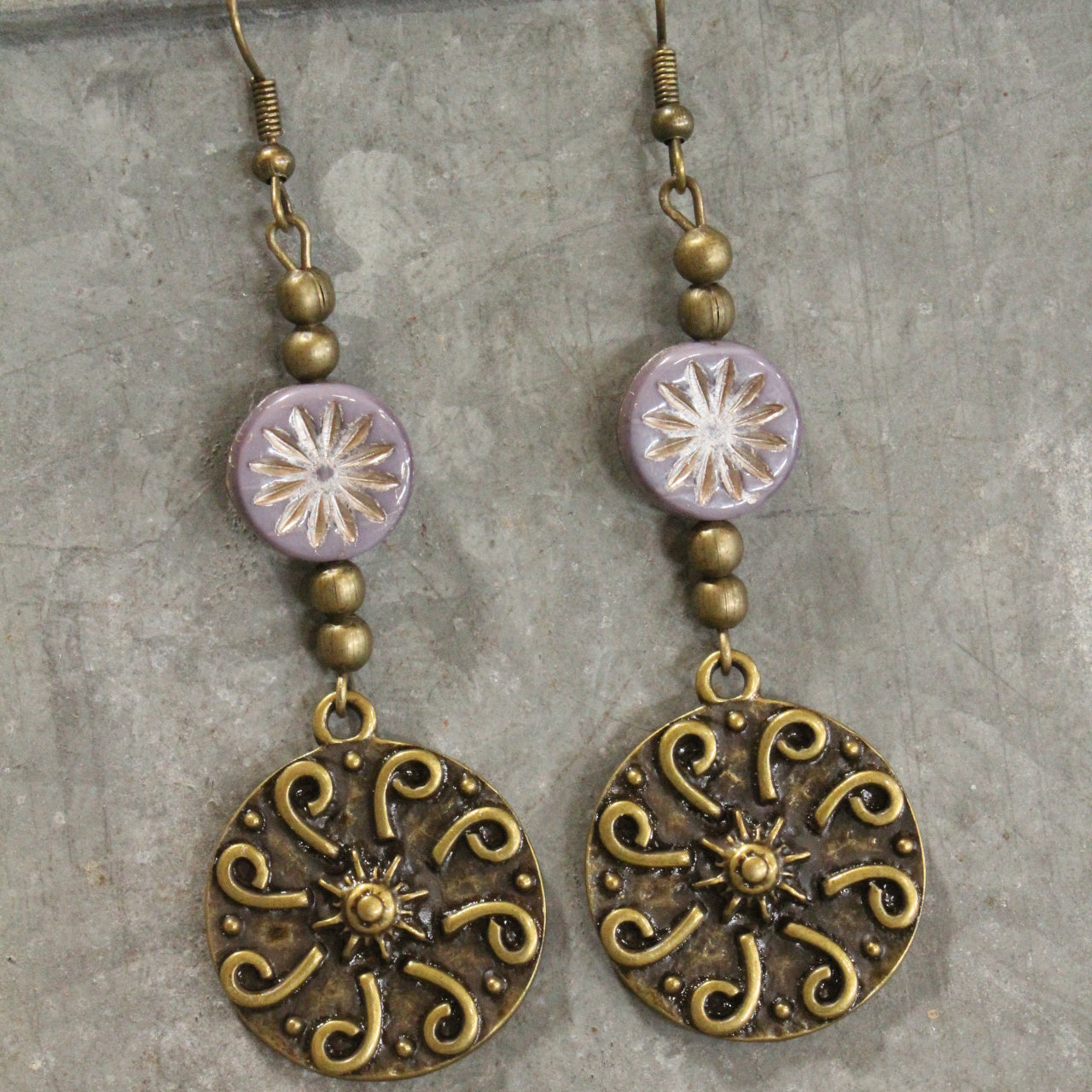 CZECH Me Out Elite Purple Plum Dangle Earrings