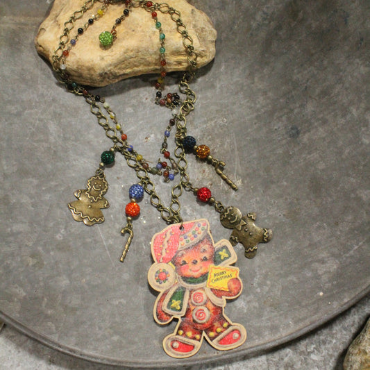 The Gingerbread Man Layered Necklace Set