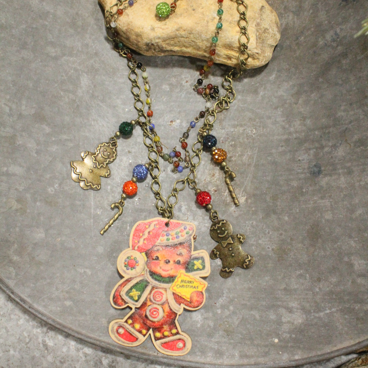 The Gingerbread Man Layered Necklace Set