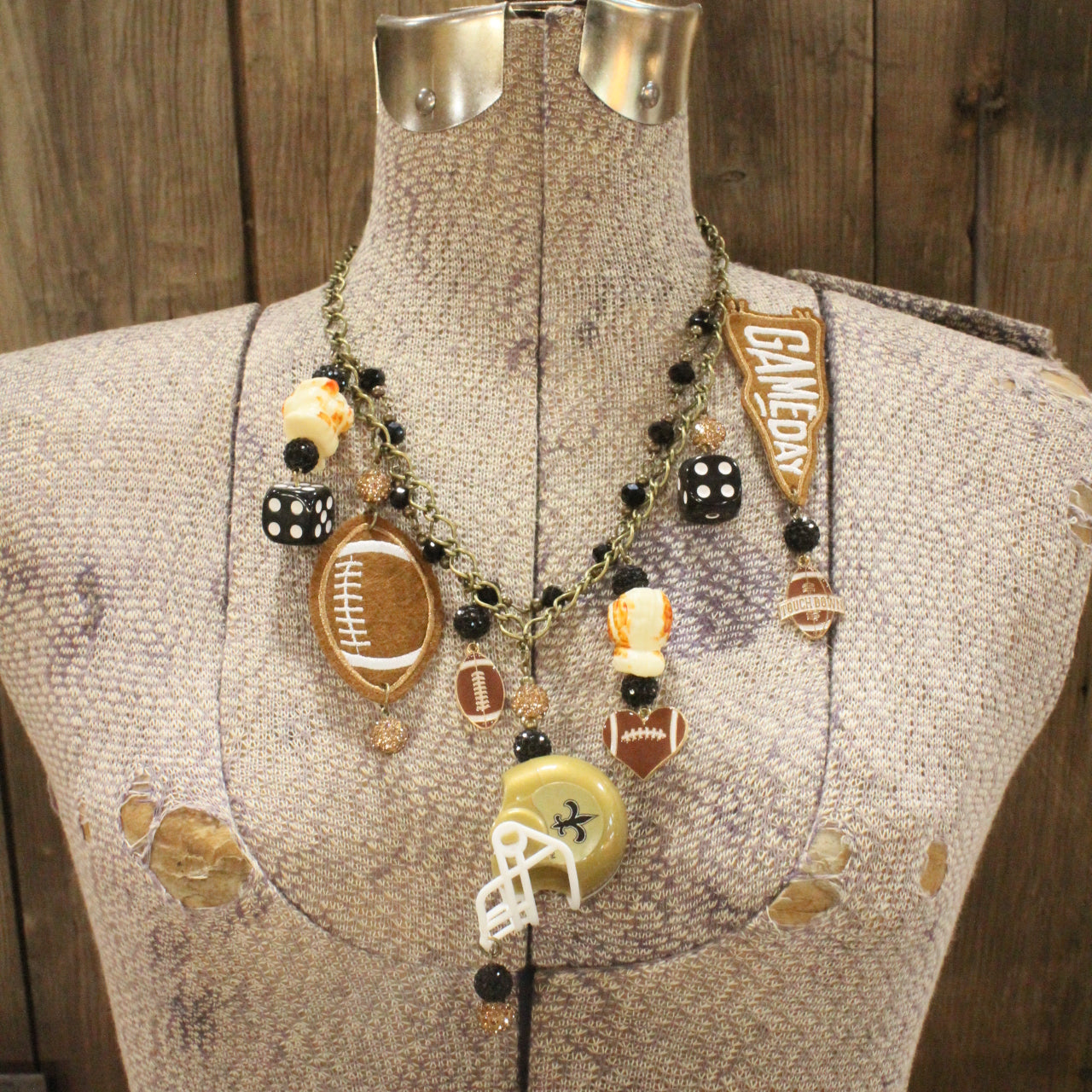 Gameday W/ the New Orleans Saints Charm'd Necklace