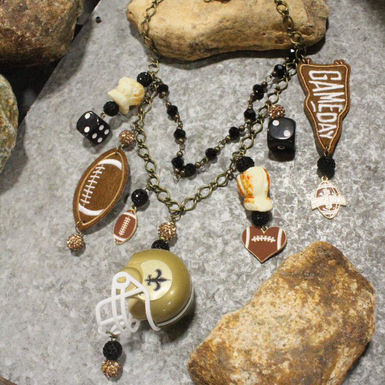 Gameday W/ the New Orleans Saints Charm'd Necklace