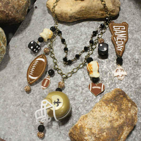 Gameday W/ the New Orleans Saints Charm'd Necklace