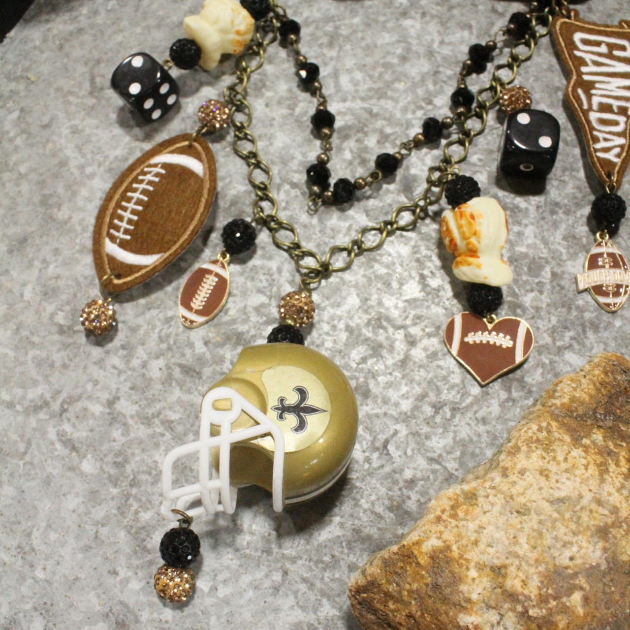 Gameday W/ the New Orleans Saints Charm'd Necklace