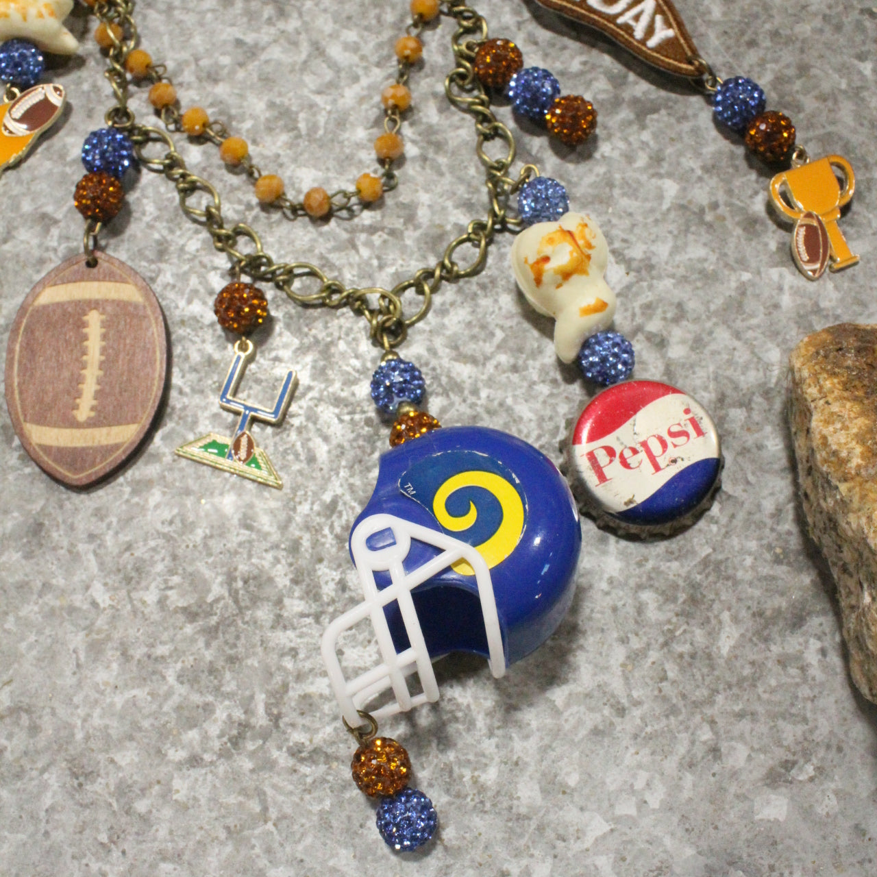 Gameday W/ the Los Angeles Rams Charm'd Necklace