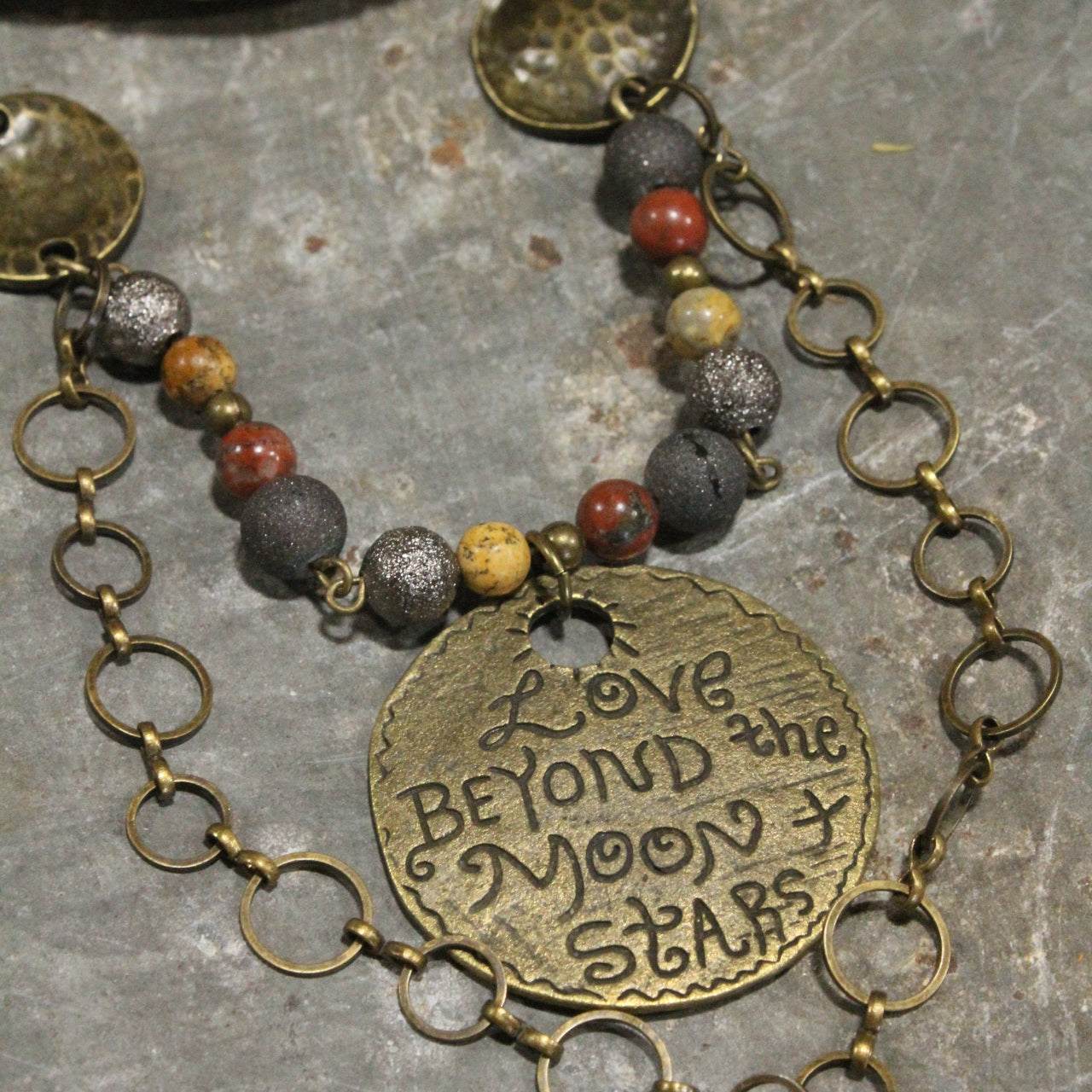 Love Beyond The Moon & Stars Stone Layered Necklace