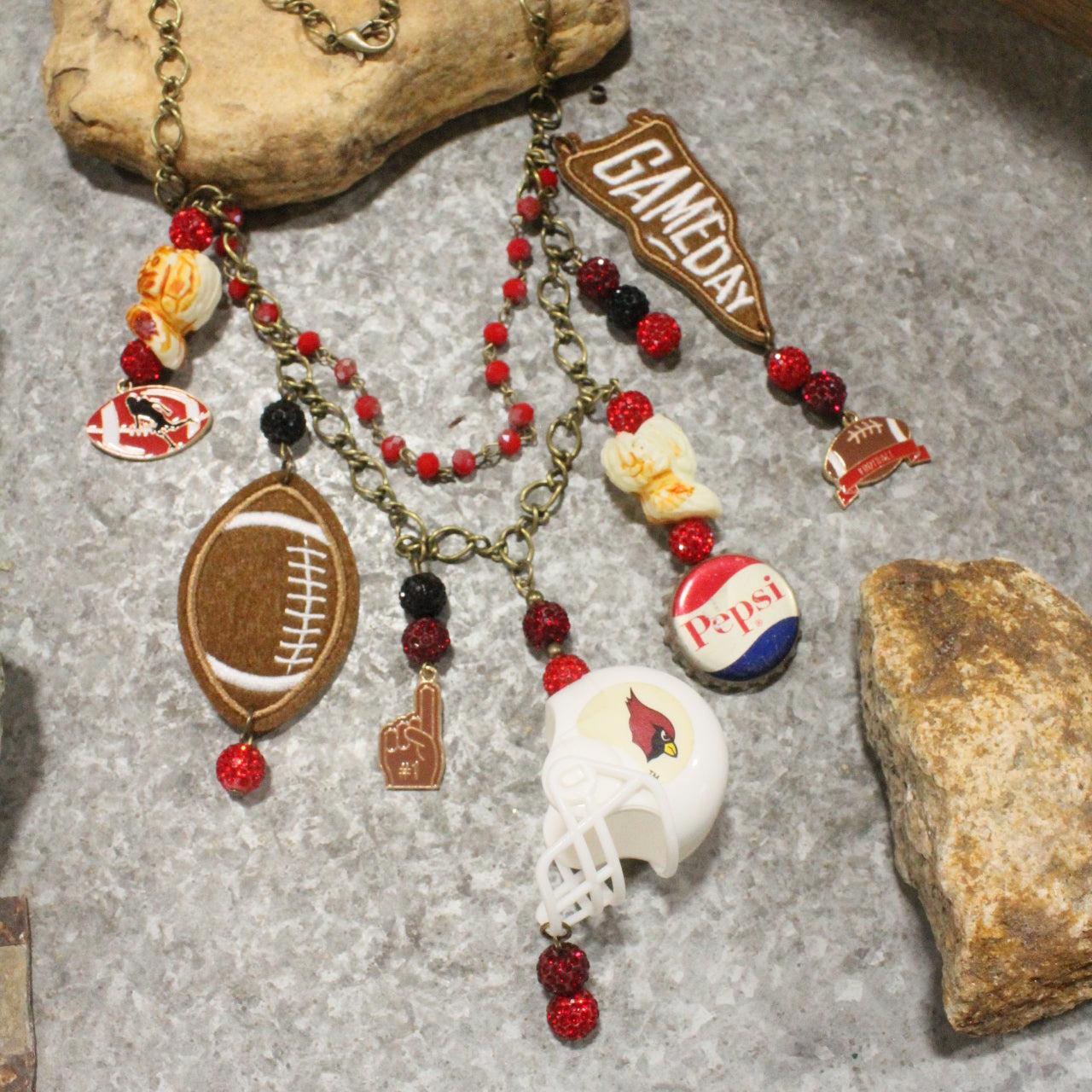 Gameday W/ the Arizona Cardinals Charm'd Necklace