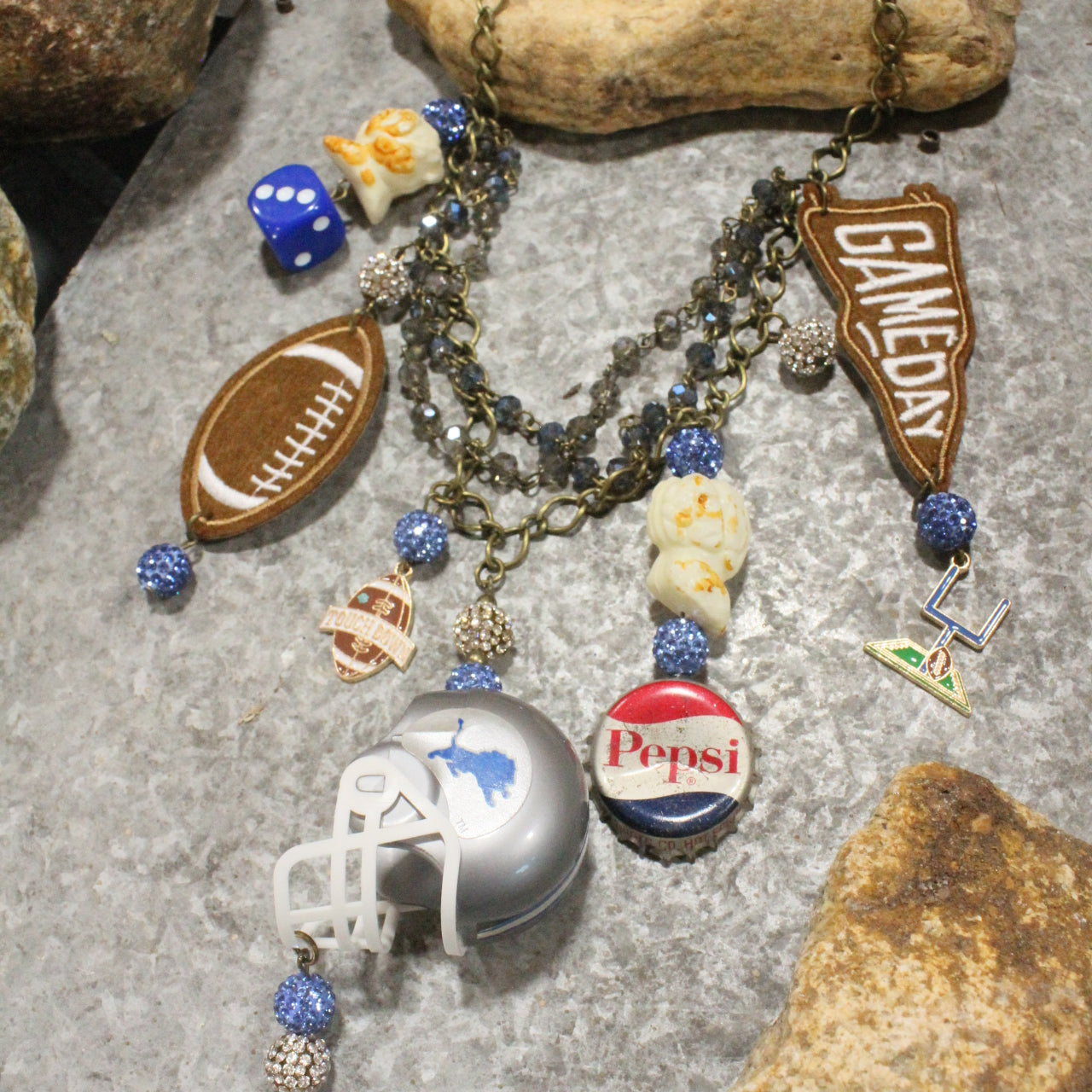 Gameday W/ the Detroit Lions Charm'd Necklace