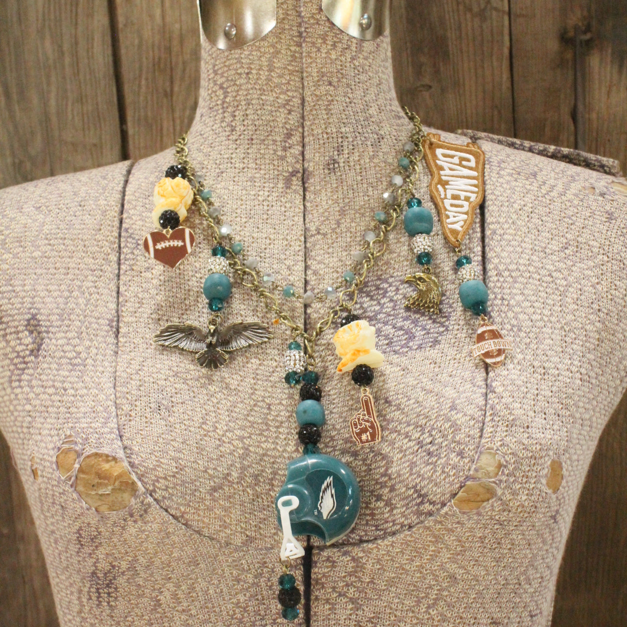 Gameday W/ the Philadelphia Eagles Charm'd Necklace