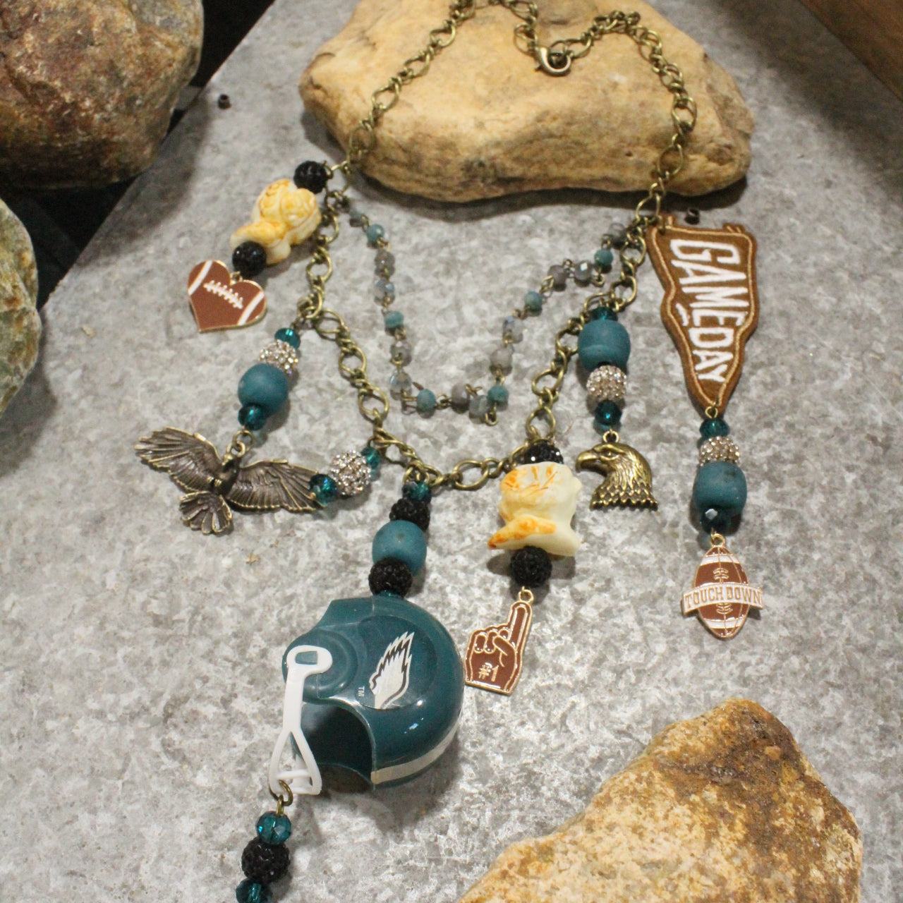 Gameday W/ the Philadelphia Eagles Charm'd Necklace