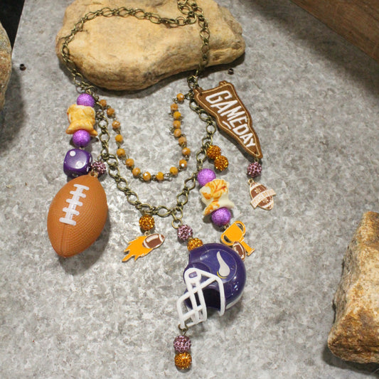 Gameday W/ the Minnesota Vikings Charm'd Necklace