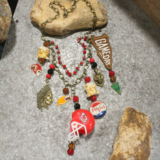 Gameday W/ the Kansas City Chiefs Charm'd Necklace