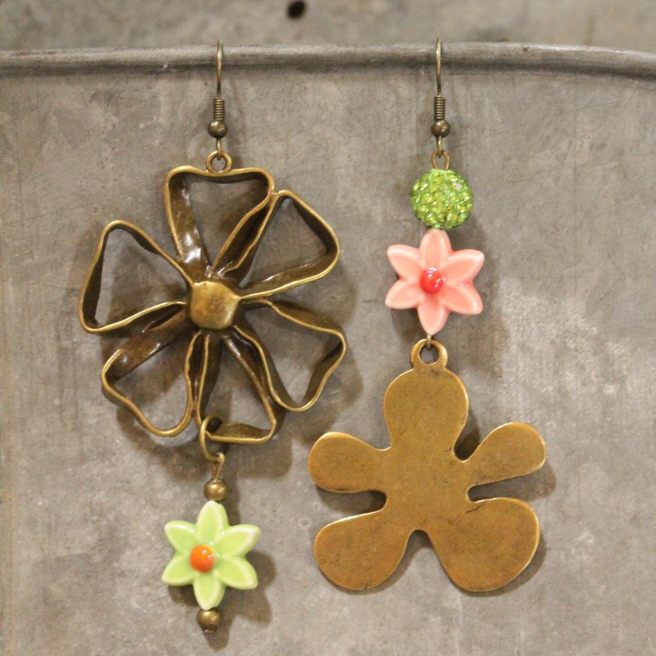 Color Explosion Summer Breeze Flower Dangle Earrings