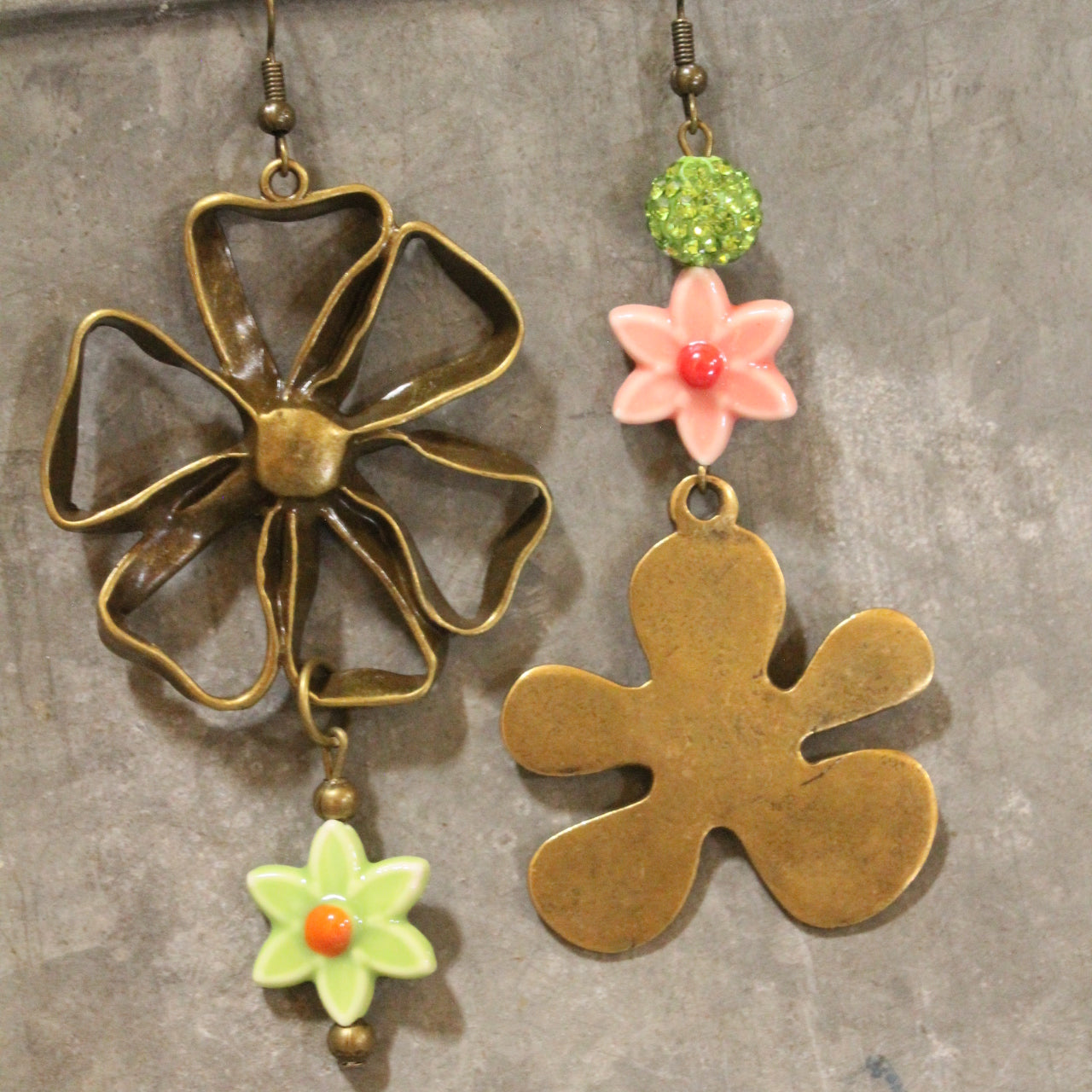 Color Explosion Summer Breeze Flower Dangle Earrings