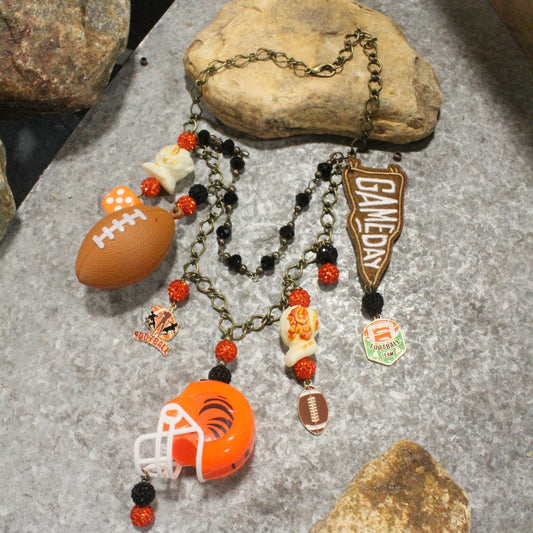 Gameday W/ the Cincinnati Bengals Charm'd Necklace