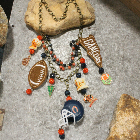 Gameday W/ the Chicago Bears Charm'd Necklace