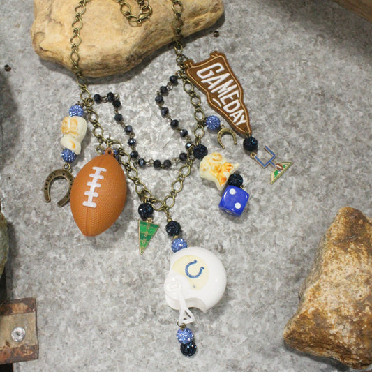 Gameday W/ the Indianapolis Colts Charm'd Necklace