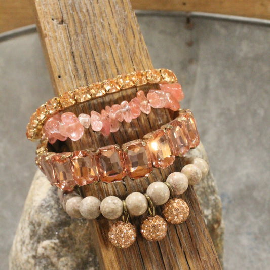 Rich & Golden Blush Bracelet Set