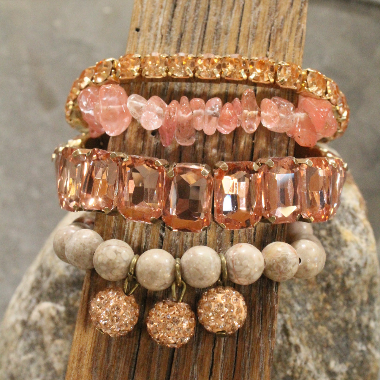 Rich & Golden Blush Bracelet Set