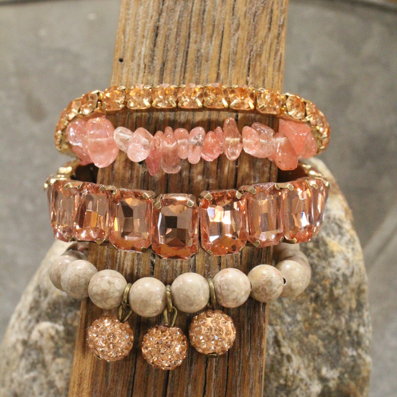Rich & Golden Blush Bracelet Set
