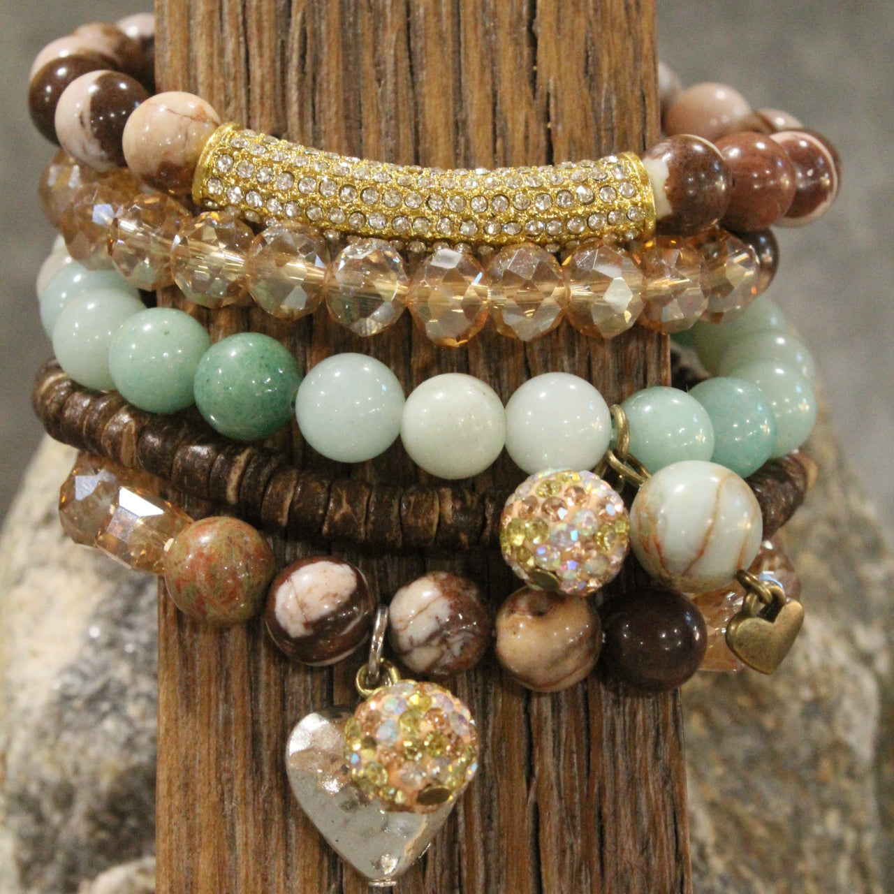 Rich & Golden Mint Bracelet Set