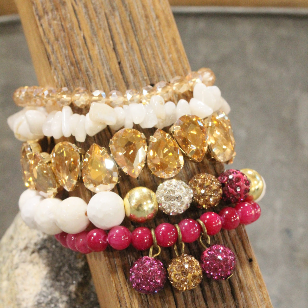 Rich & Retro Pink Bracelet Set