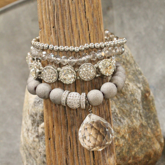 Rich In Silver Bracelet Set