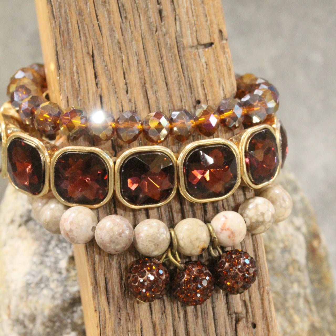 Rich & Golden Plum Bracelet Set