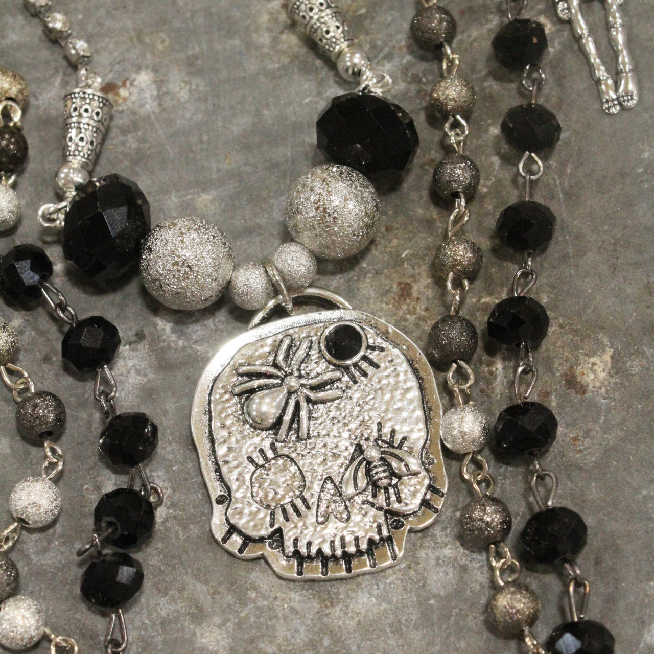 Skulls & Skeletons Triple Layered Necklace