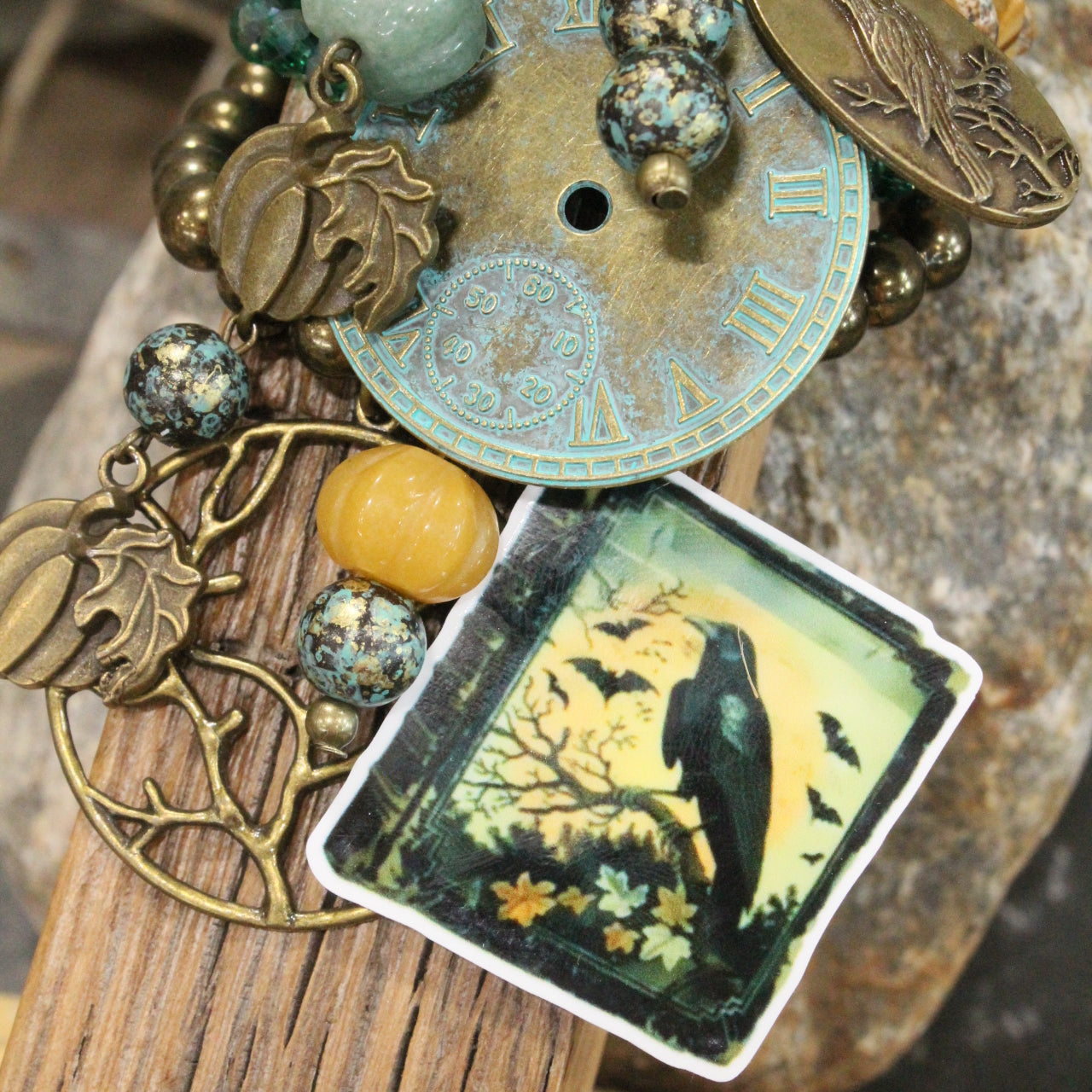 Spooky Night Sky Patina Charm'd Bracelet Set