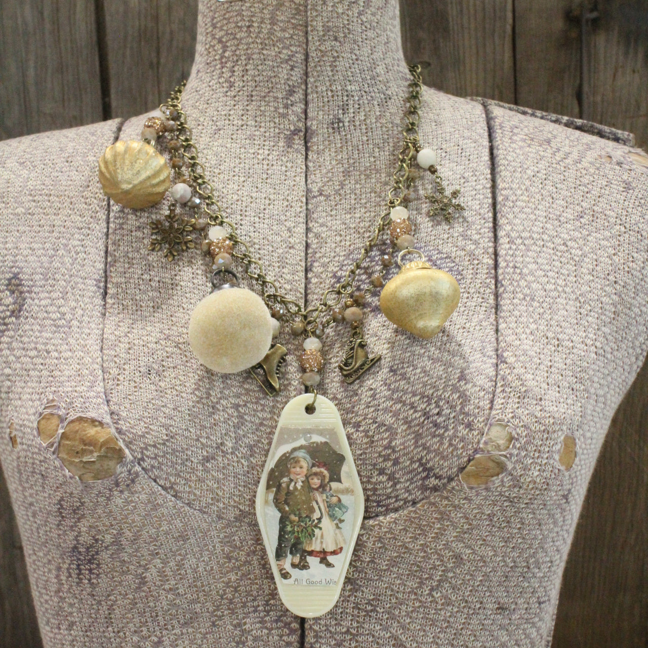 Vintage Winter Wonderland Charm'd Necklace