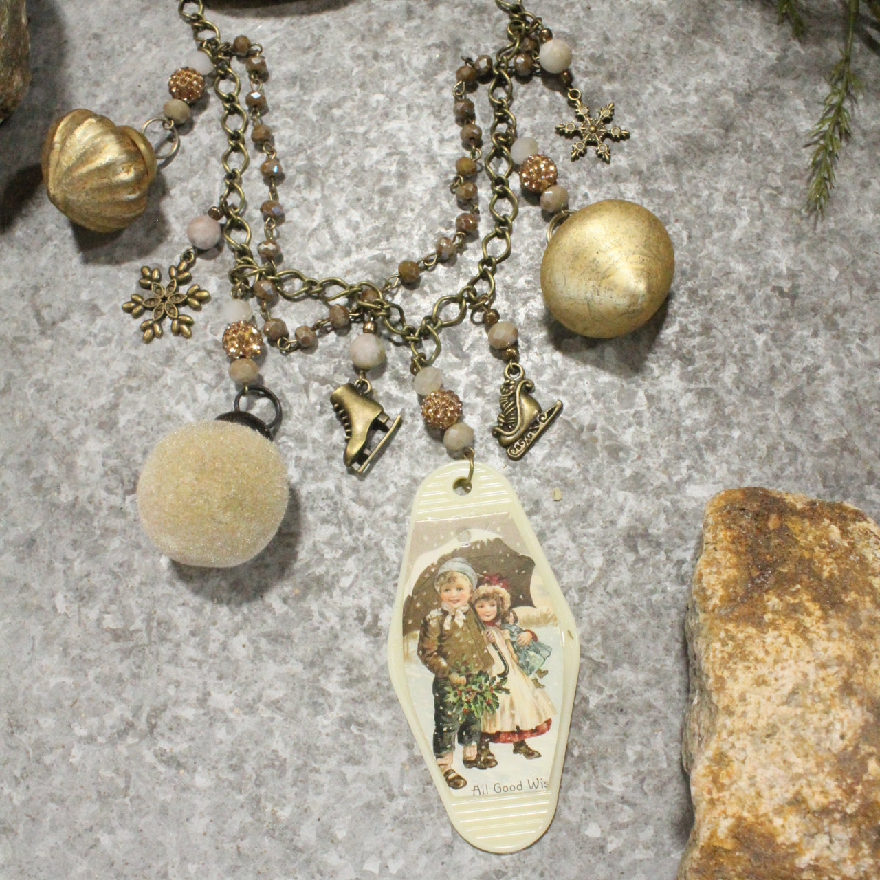 Vintage Winter Wonderland Charm'd Necklace