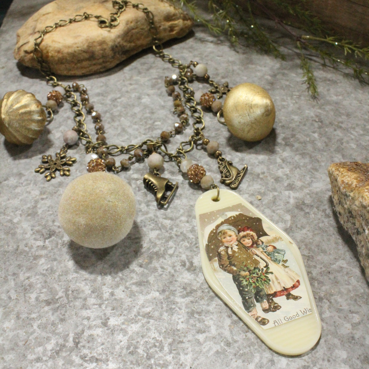 Vintage Winter Wonderland Charm'd Necklace