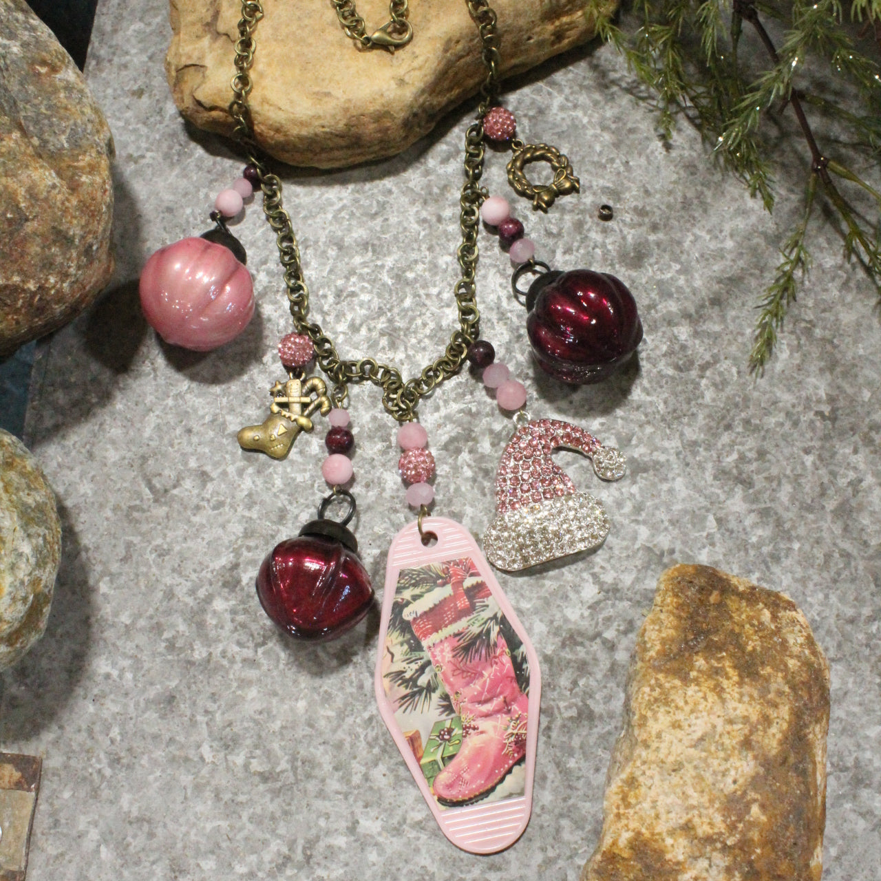 All Dressed Up Like Santa Charm'd Necklace