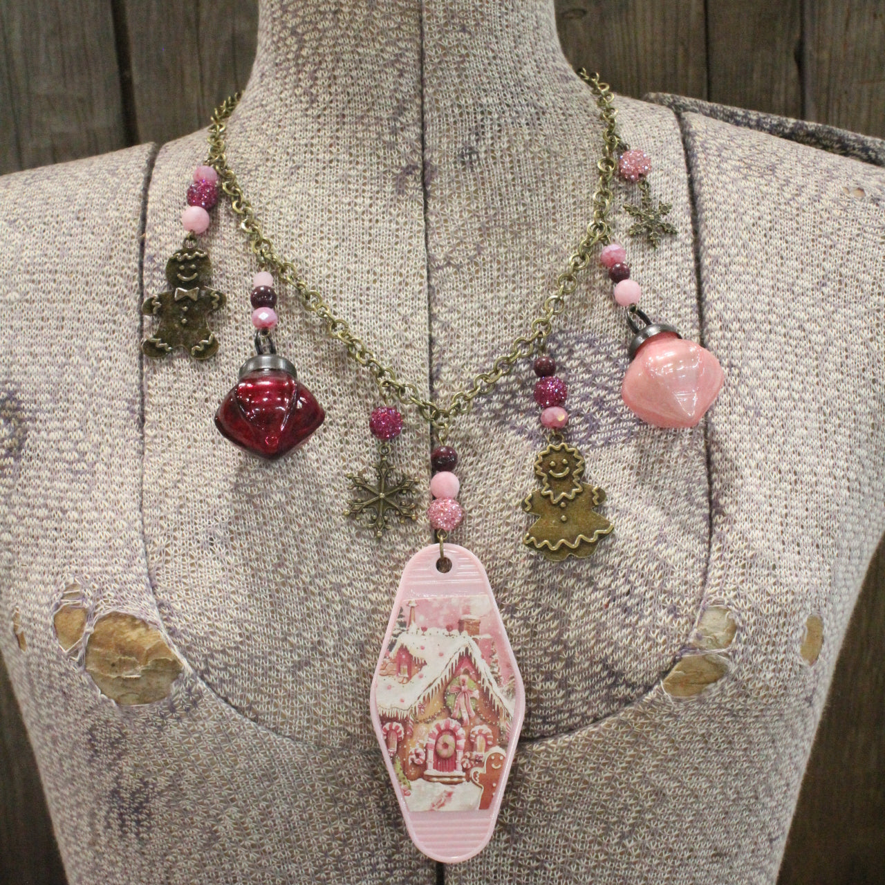 Gingerbread House Season Charm'd Necklace