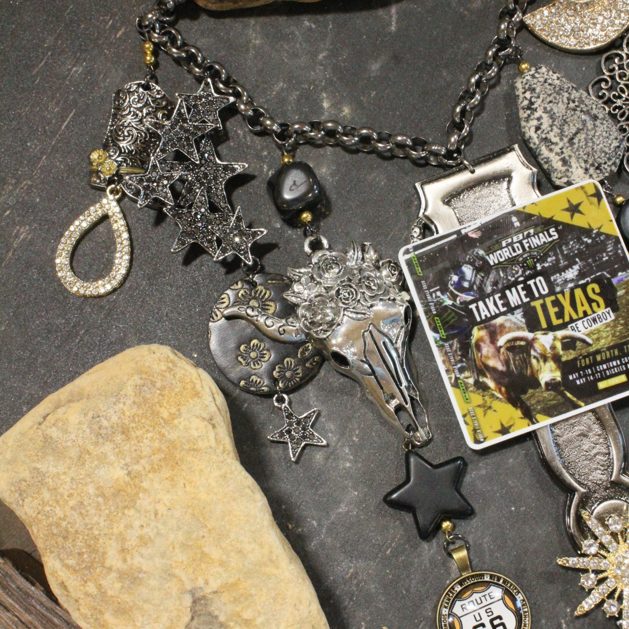 Take Me To Texas PBR Charm'd Necklace